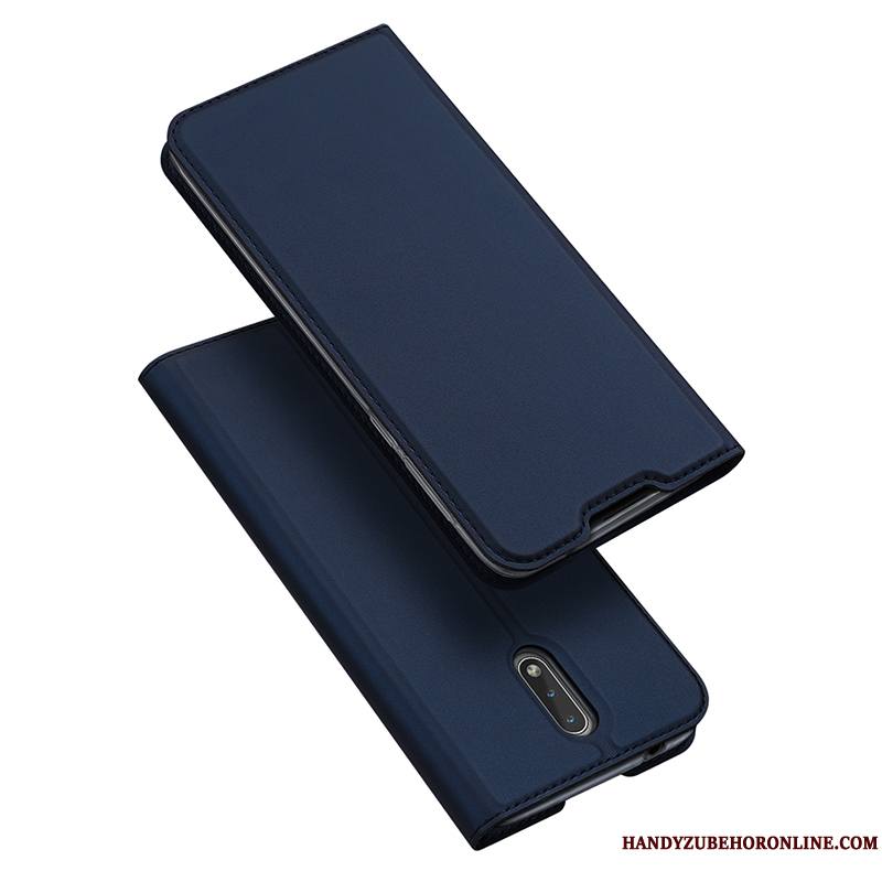 Nokia 2.3 Coque De Téléphone Carte Magnétisme Clamshell Légères Étui En Cuir Noir