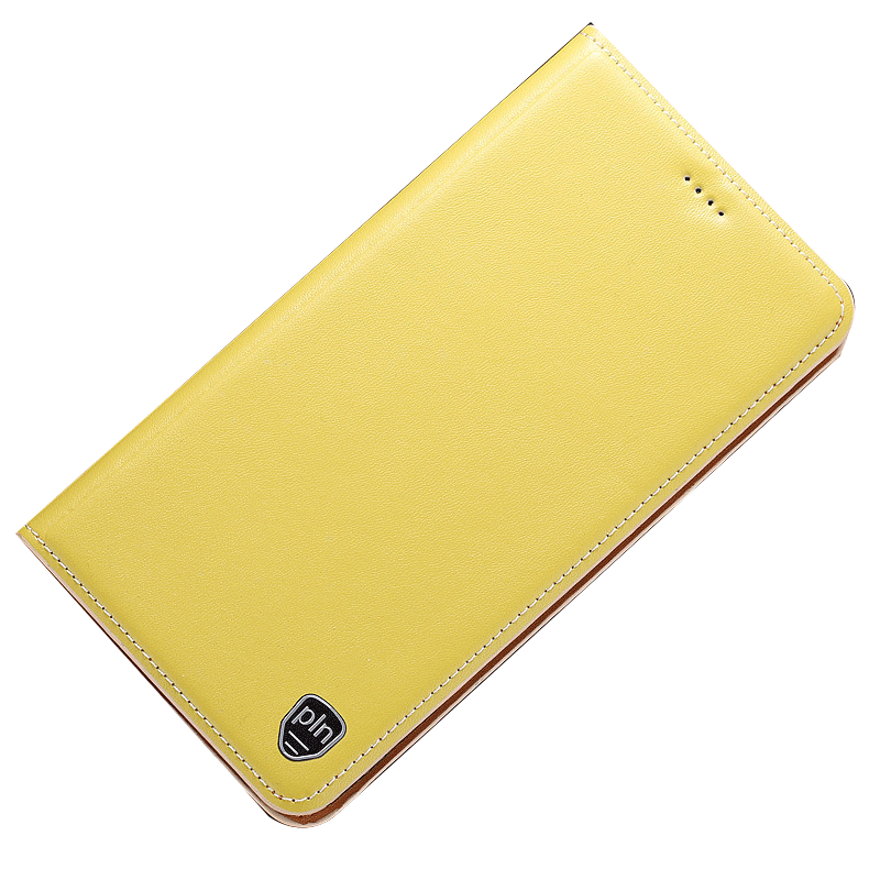 Nokia 3.1 Plus Housse Jaune Protection Coque De Téléphone Cuir Véritable Étui Tout Compris