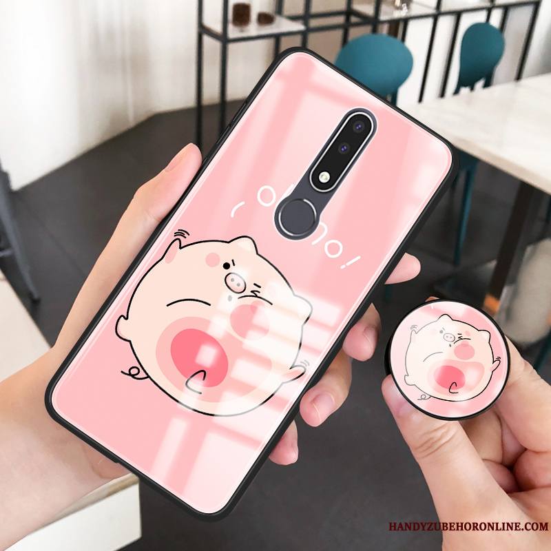 Nokia 3.1 Plus Incassable Nouveau Fluide Doux Coque Étui Verre Personnalité