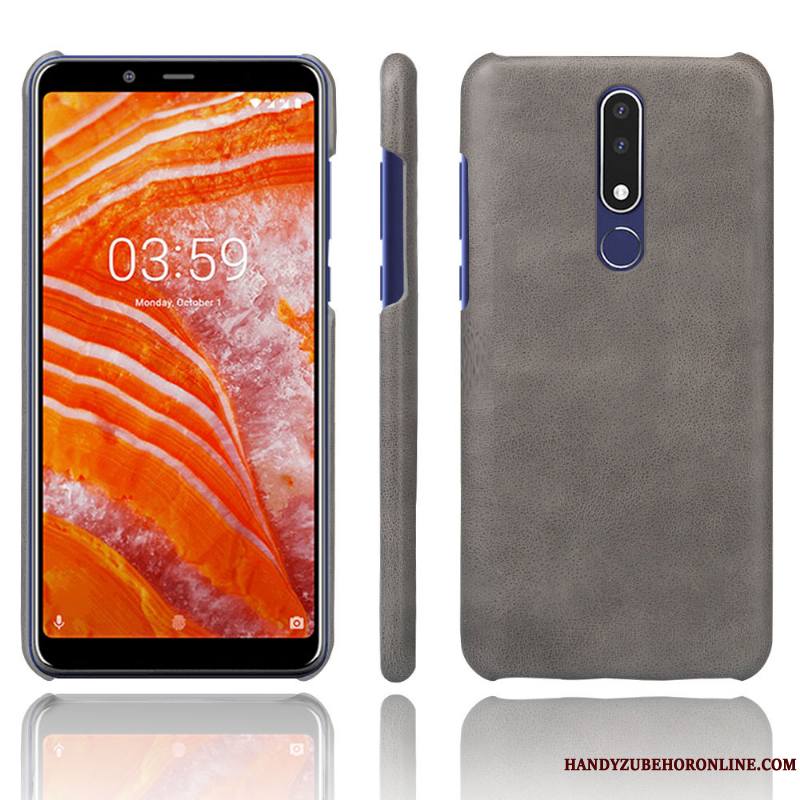 Nokia 3.1 Plus Modèle Fleurie Étui Couleur Unie Protection Coque De Téléphone Cuir