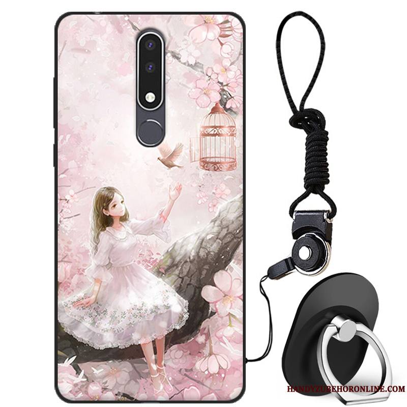 Nokia 3.1 Plus Tout Compris Dessin Animé Blanc Silicone Charmant Fluide Doux Coque