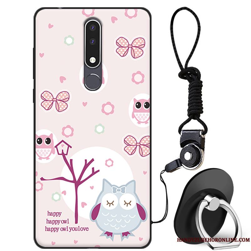 Nokia 3.1 Plus Tout Compris Dessin Animé Blanc Silicone Charmant Fluide Doux Coque