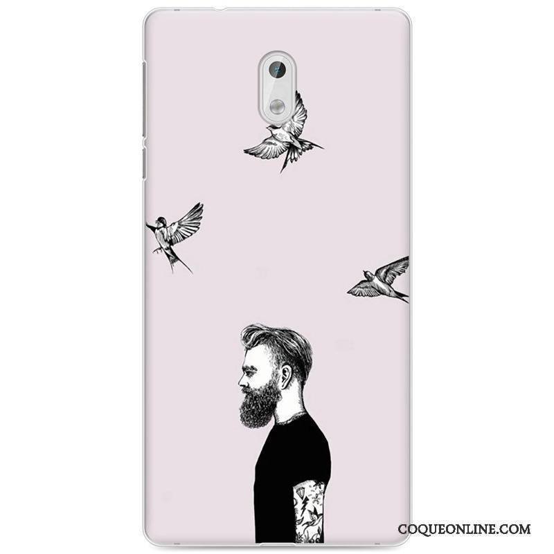 Nokia 3 Amoureux Noir Blanc Tendance Étui Art Coque