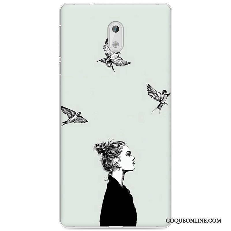 Nokia 3 Amoureux Noir Blanc Tendance Étui Art Coque