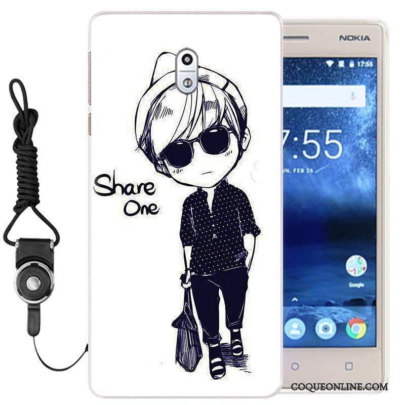 Nokia 3 Ornements Suspendus Fluide Doux Téléphone Portable Coque De Téléphone Silicone Protection Dessin Animé