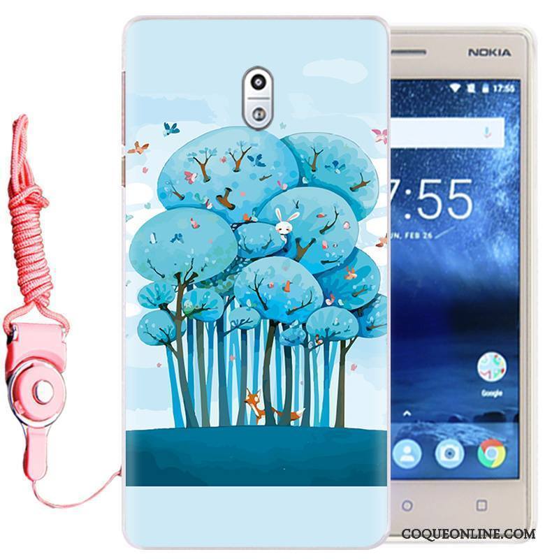 Nokia 3 Ornements Suspendus Fluide Doux Téléphone Portable Coque De Téléphone Silicone Protection Dessin Animé