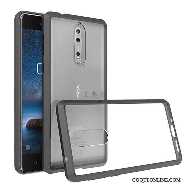 Nokia 3 Transparent Fluide Doux Coque De Téléphone Étui Incassable Noir