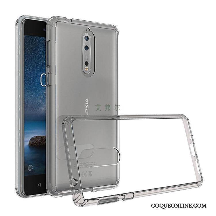 Nokia 3 Transparent Fluide Doux Coque De Téléphone Étui Incassable Noir