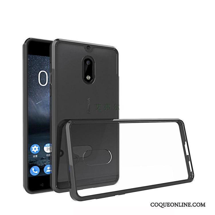 Nokia 3 Transparent Fluide Doux Coque De Téléphone Étui Incassable Noir