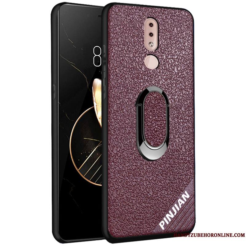 Nokia 4.2 Coque Fluide Doux Silicone Similicuir Délavé En Daim Modèle Fleurie Étui Protection