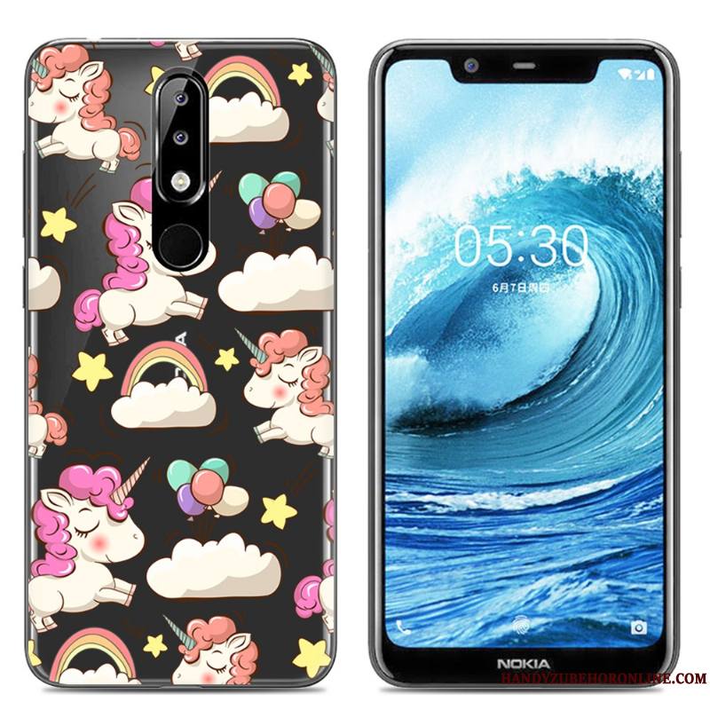 Nokia 5.1 Plus Téléphone Portable Étui Silicone Transparent Coque De Téléphone Créatif Fluide Doux