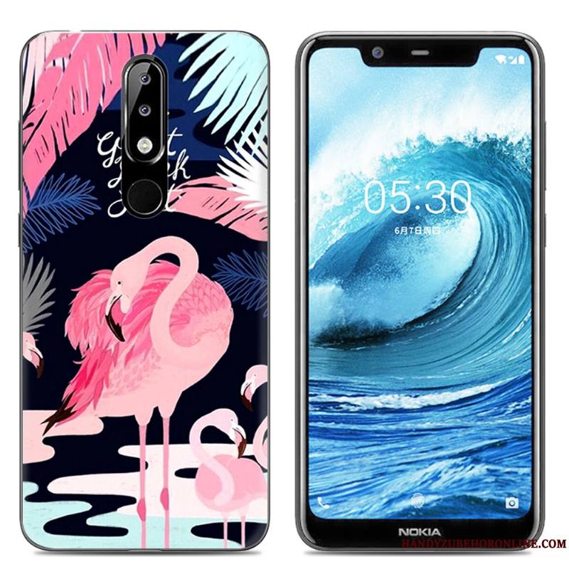 Nokia 5.1 Plus Téléphone Portable Étui Silicone Transparent Coque De Téléphone Créatif Fluide Doux