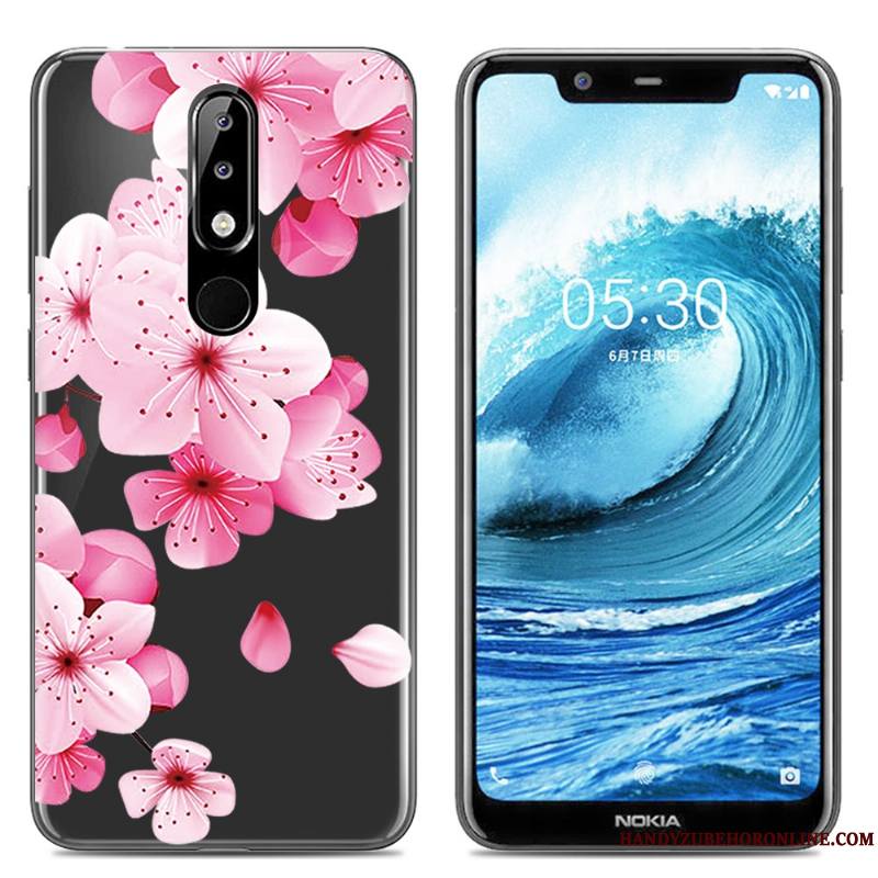 Nokia 5.1 Plus Téléphone Portable Étui Silicone Transparent Coque De Téléphone Créatif Fluide Doux