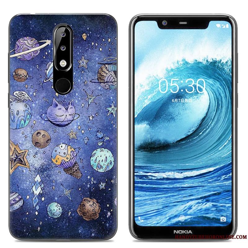 Nokia 5.1 Plus Téléphone Portable Étui Silicone Transparent Coque De Téléphone Créatif Fluide Doux