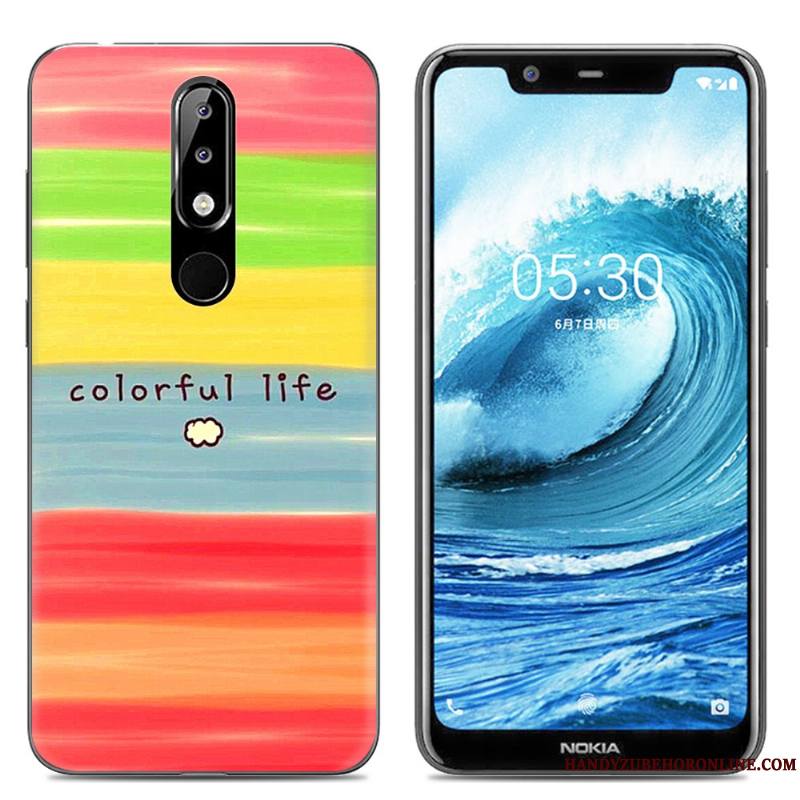 Nokia 5.1 Plus Téléphone Portable Étui Silicone Transparent Coque De Téléphone Créatif Fluide Doux