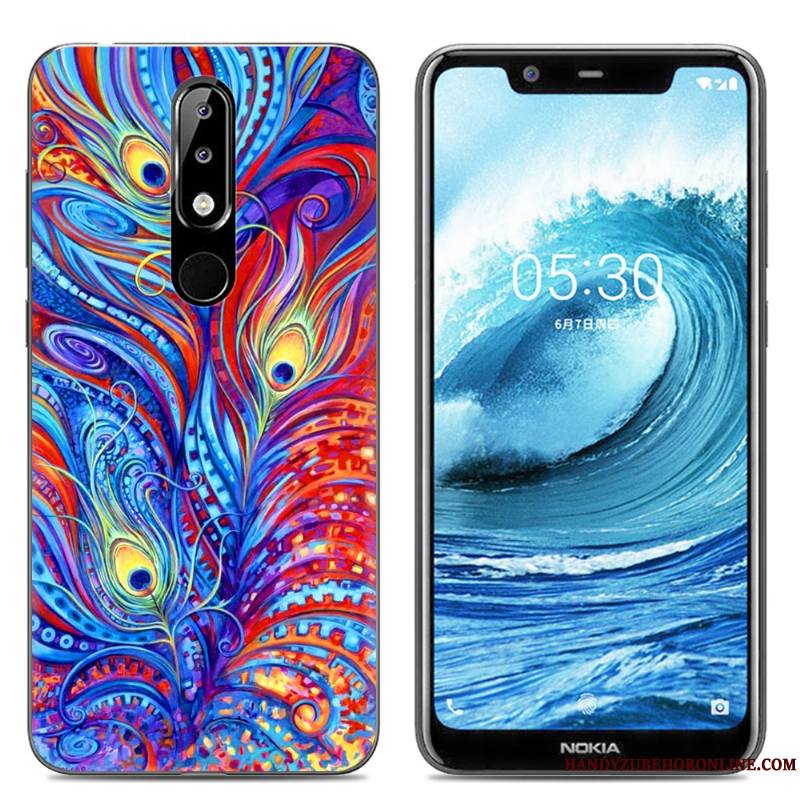 Nokia 5.1 Plus Téléphone Portable Étui Silicone Transparent Coque De Téléphone Créatif Fluide Doux