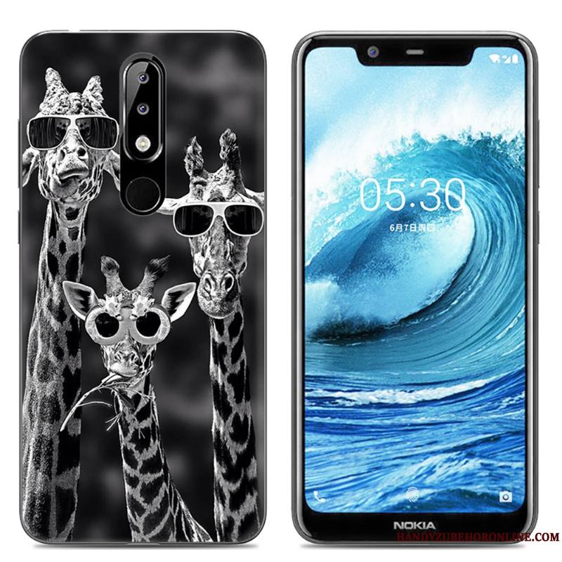 Nokia 5.1 Plus Téléphone Portable Étui Silicone Transparent Coque De Téléphone Créatif Fluide Doux