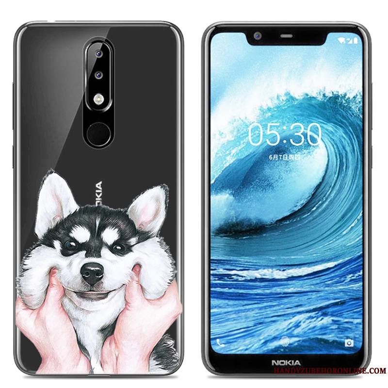 Nokia 5.1 Plus Téléphone Portable Étui Silicone Transparent Coque De Téléphone Créatif Fluide Doux