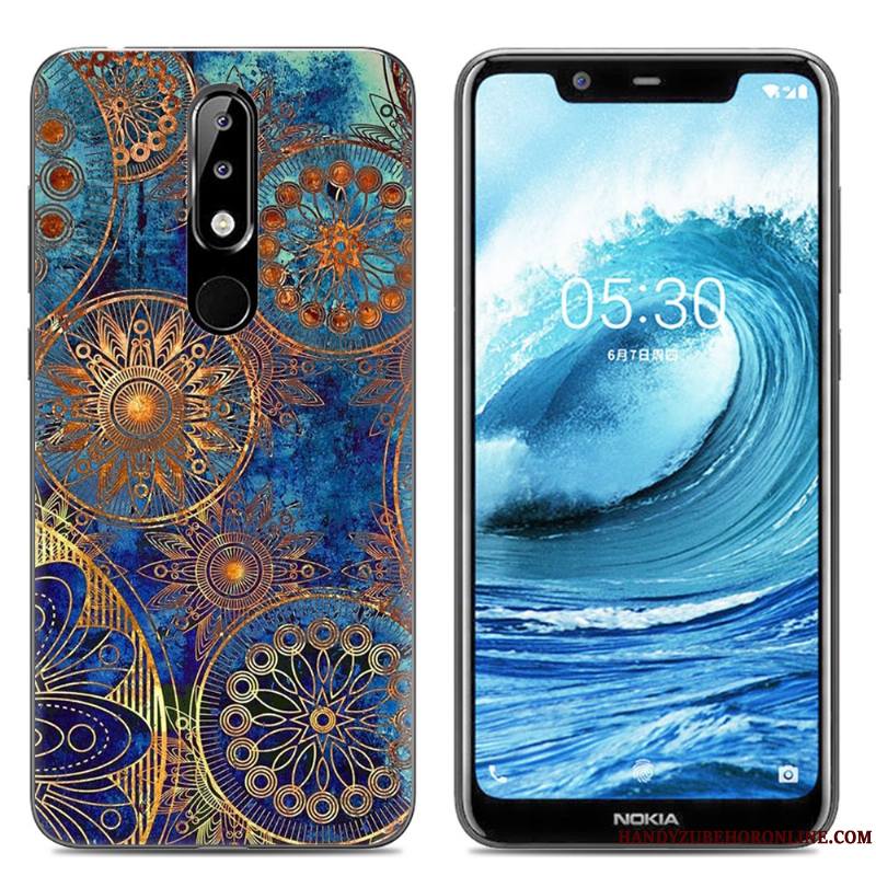 Nokia 5.1 Plus Téléphone Portable Étui Silicone Transparent Coque De Téléphone Créatif Fluide Doux