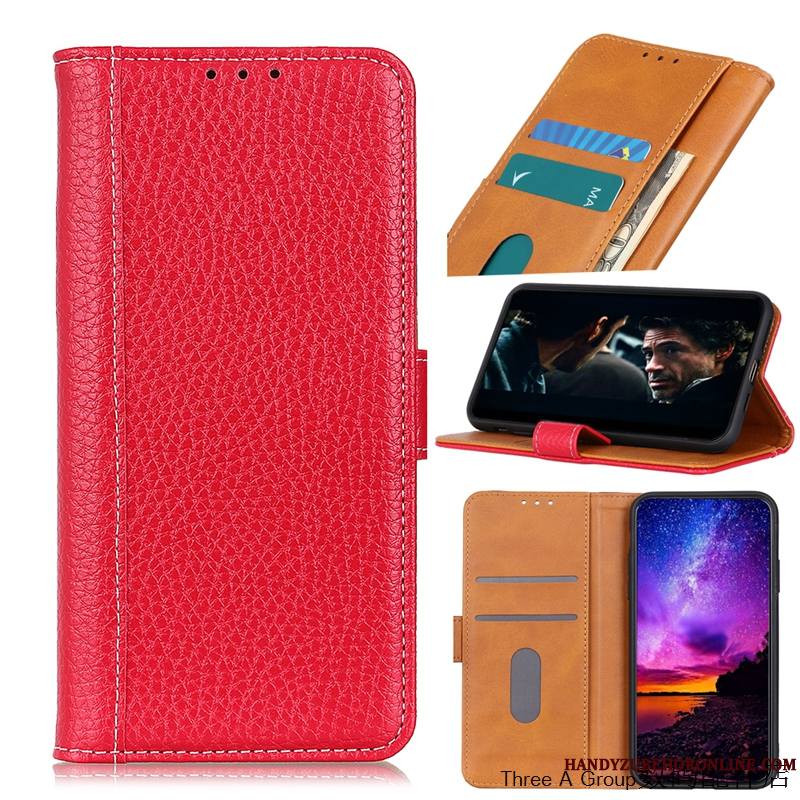 Nokia 5.3 Coque Modèle Fleurie Housse Carte Étui En Cuir Litchi Simple Bleu Marin