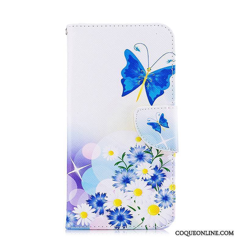 Nokia 5 Coque De Téléphone Peinture Étui En Cuir Protection Housse Bleu