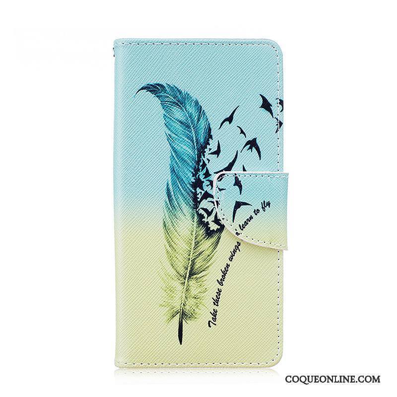 Nokia 5 Coque De Téléphone Peinture Étui En Cuir Protection Housse Bleu