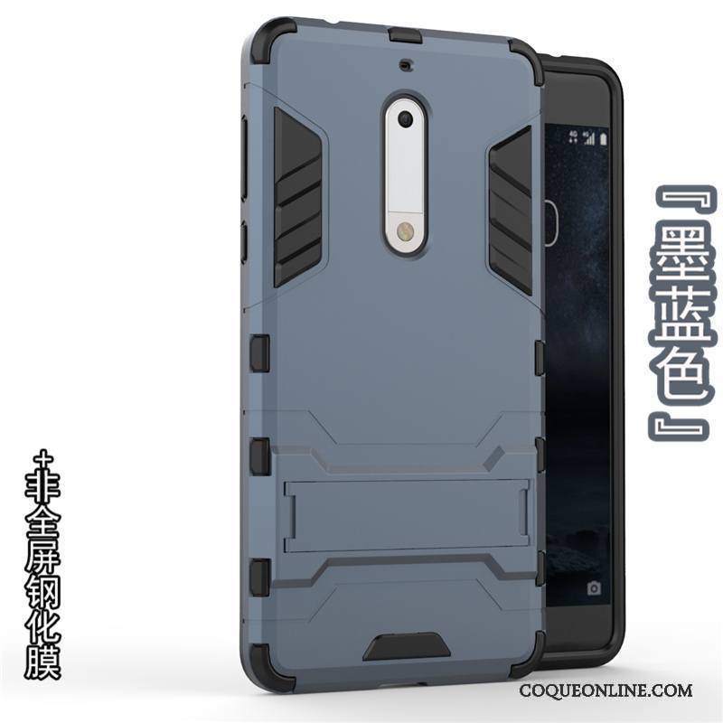 Nokia 5 Coque Protection Étoile Difficile De Téléphone Argent Étui