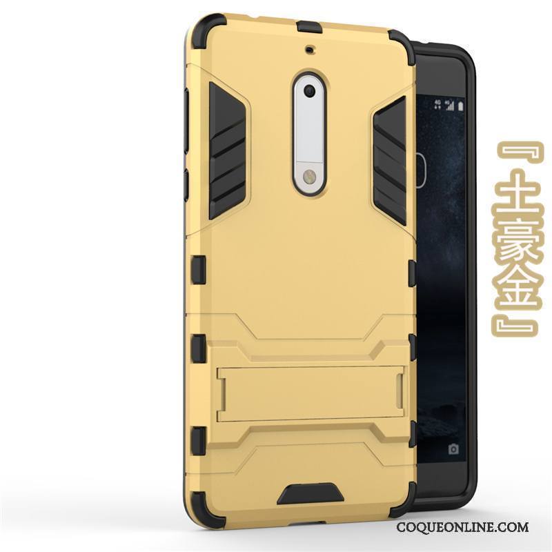 Nokia 5 Coque Protection Étoile Difficile De Téléphone Argent Étui