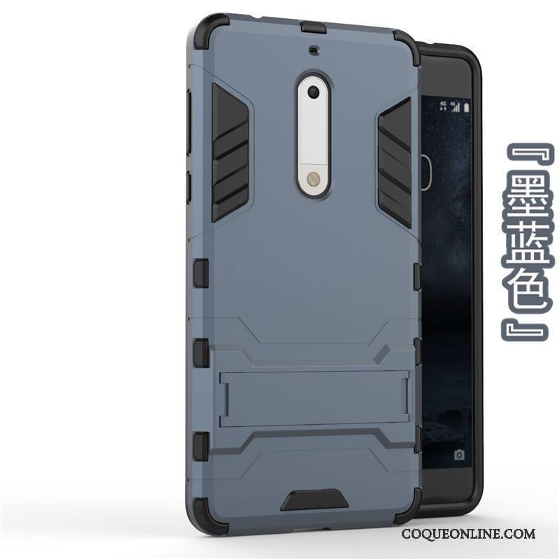 Nokia 5 Coque Protection Étoile Difficile De Téléphone Argent Étui