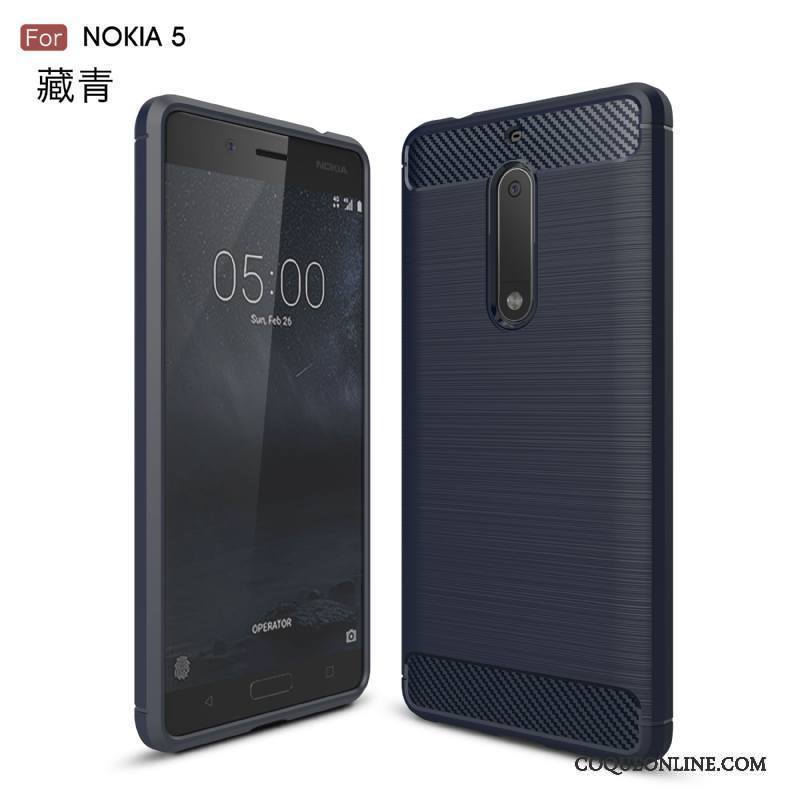 Nokia 5 Délavé En Daim Coque De Téléphone Étui Rouge Silicone Protection Incassable