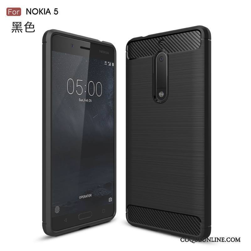 Nokia 5 Délavé En Daim Coque De Téléphone Étui Rouge Silicone Protection Incassable