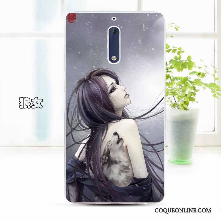 Nokia 5 Fluide Doux Incassable Personnalisé Transparent Protection Dessin Animé Coque De Téléphone