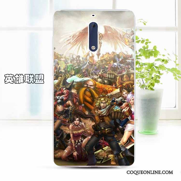 Nokia 5 Fluide Doux Incassable Personnalisé Transparent Protection Dessin Animé Coque De Téléphone