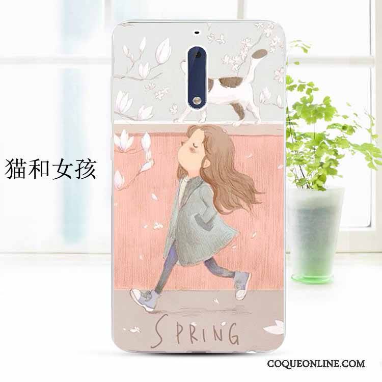 Nokia 5 Fluide Doux Incassable Personnalisé Transparent Protection Dessin Animé Coque De Téléphone