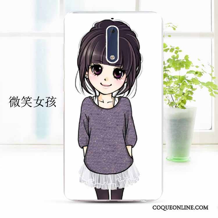 Nokia 5 Fluide Doux Incassable Personnalisé Transparent Protection Dessin Animé Coque De Téléphone