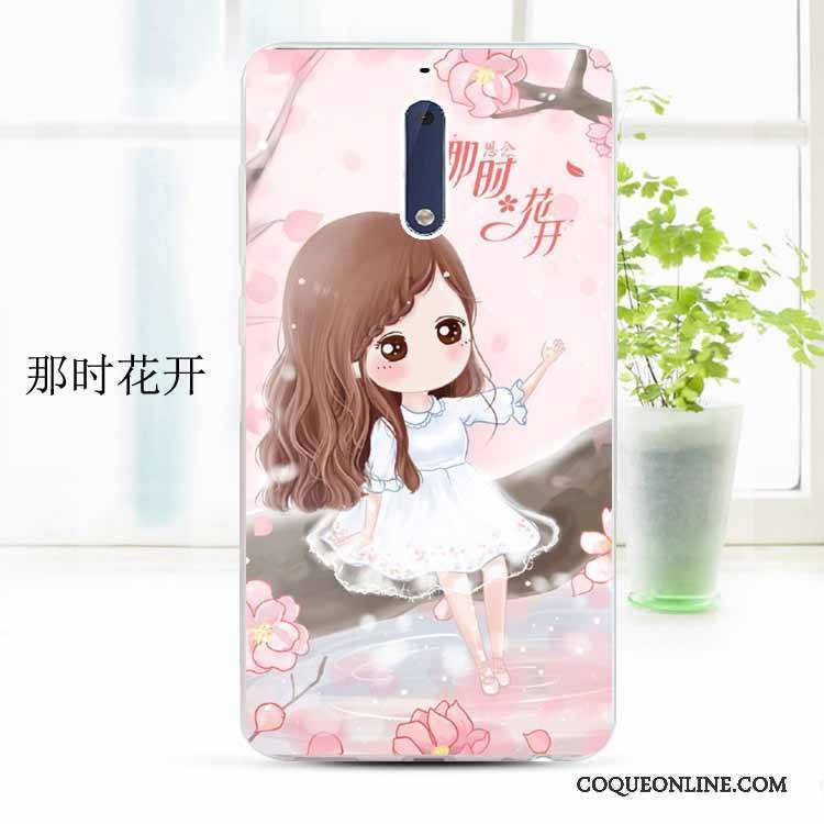 Nokia 5 Fluide Doux Incassable Personnalisé Transparent Protection Dessin Animé Coque De Téléphone