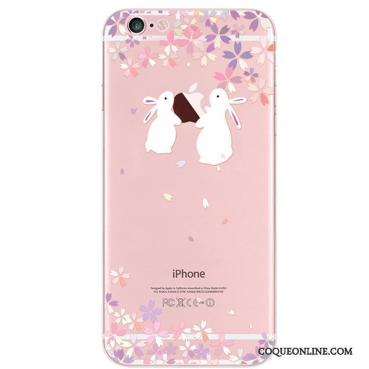 Nokia 5 Rouge Transparent Lapin Simple Sakura Coque De Téléphone Rose