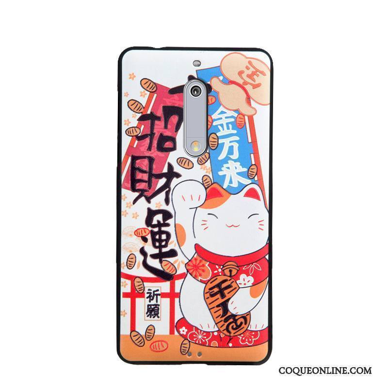 Nokia 5 Étui Fluide Doux Coque De Téléphone Multicolore Protection Dessin Animé Tendance