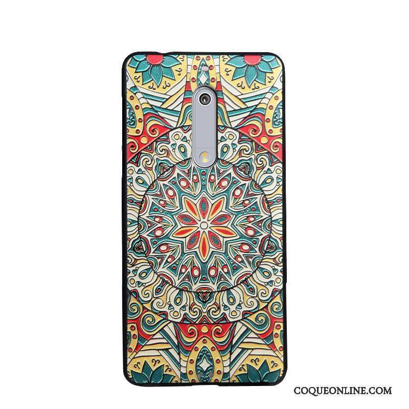 Nokia 5 Étui Fluide Doux Coque De Téléphone Multicolore Protection Dessin Animé Tendance