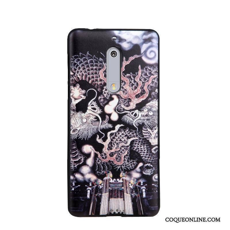 Nokia 5 Étui Fluide Doux Coque De Téléphone Multicolore Protection Dessin Animé Tendance