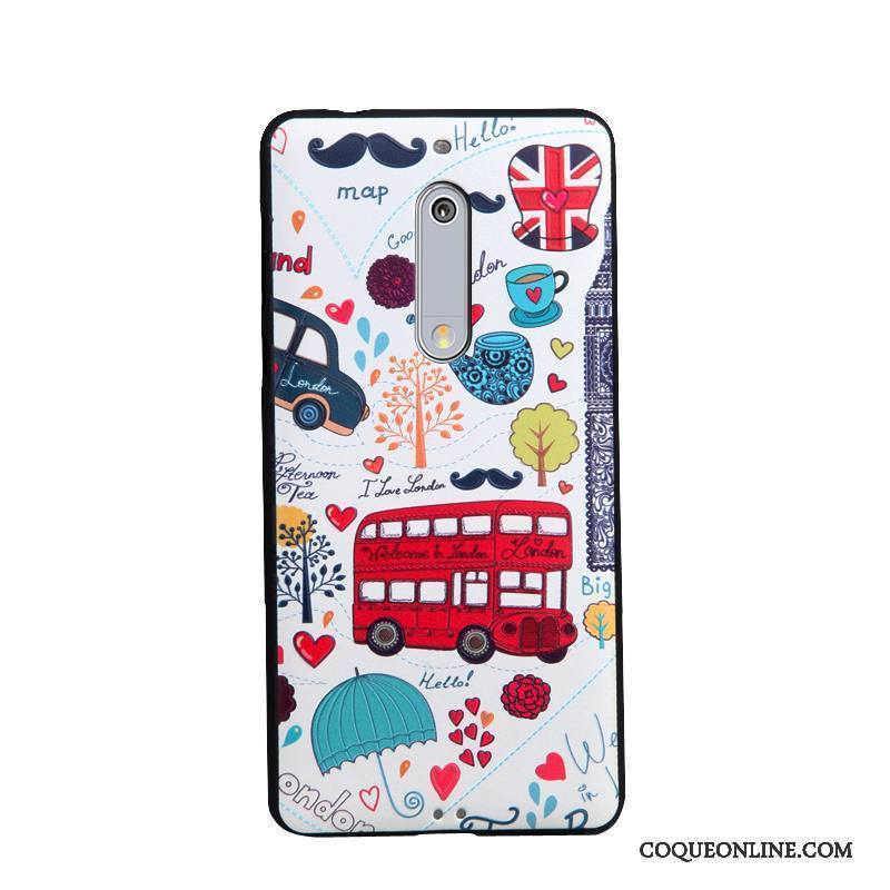 Nokia 5 Étui Fluide Doux Coque De Téléphone Multicolore Protection Dessin Animé Tendance