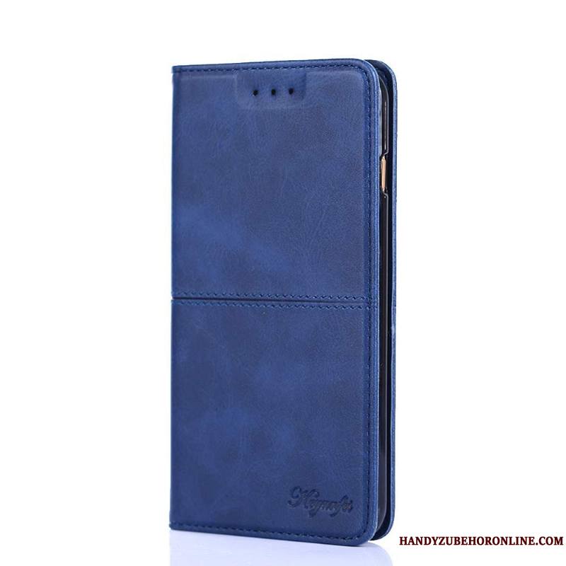 Nokia 6.2 Coque Bleu Téléphone Portable Bovins Carte Modèle Fleurie Étui En Cuir Protection