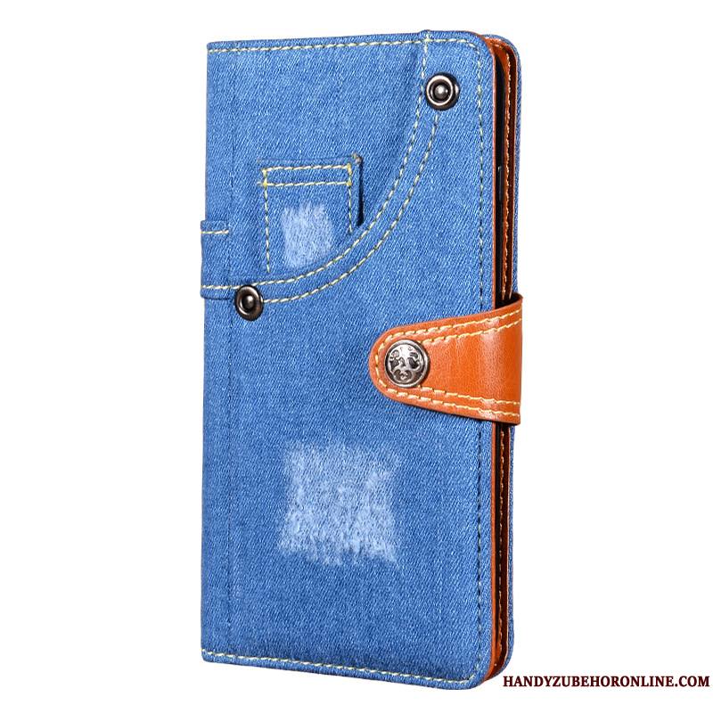 Nokia 6.2 Coque De Téléphone En Denim Portefeuille Étui En Cuir Nouveau Housse Bleu Marin