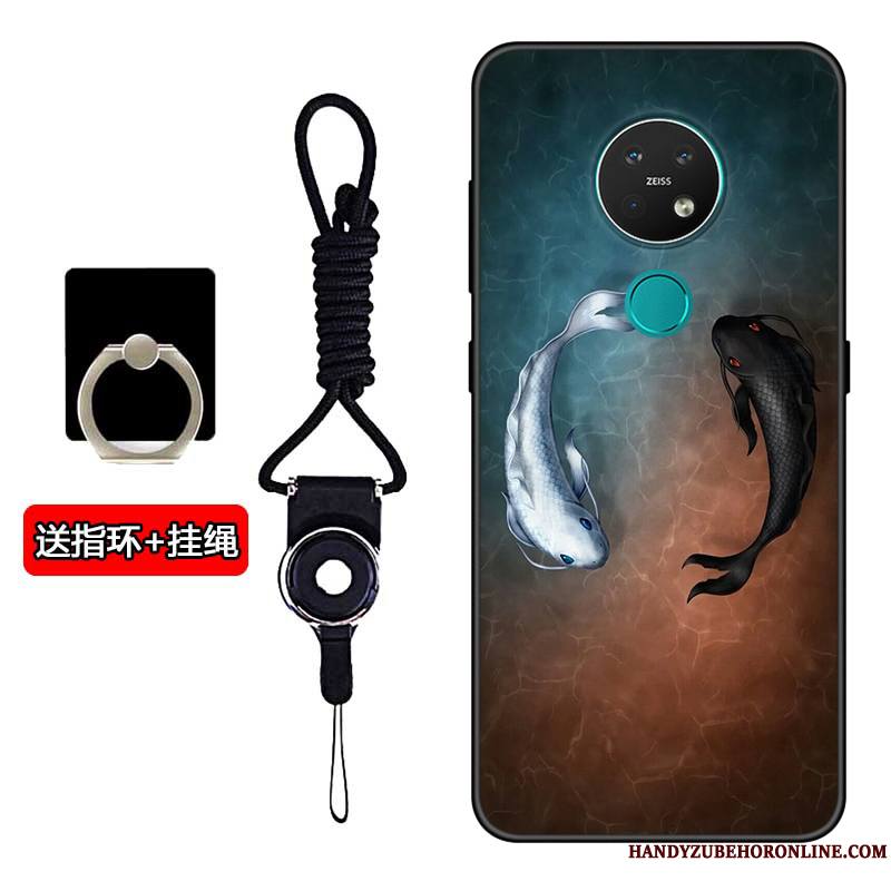 Nokia 6.2 Fluide Doux Coque De Téléphone Tout Compris Incassable Marque De Tendance Personnalisé Noir