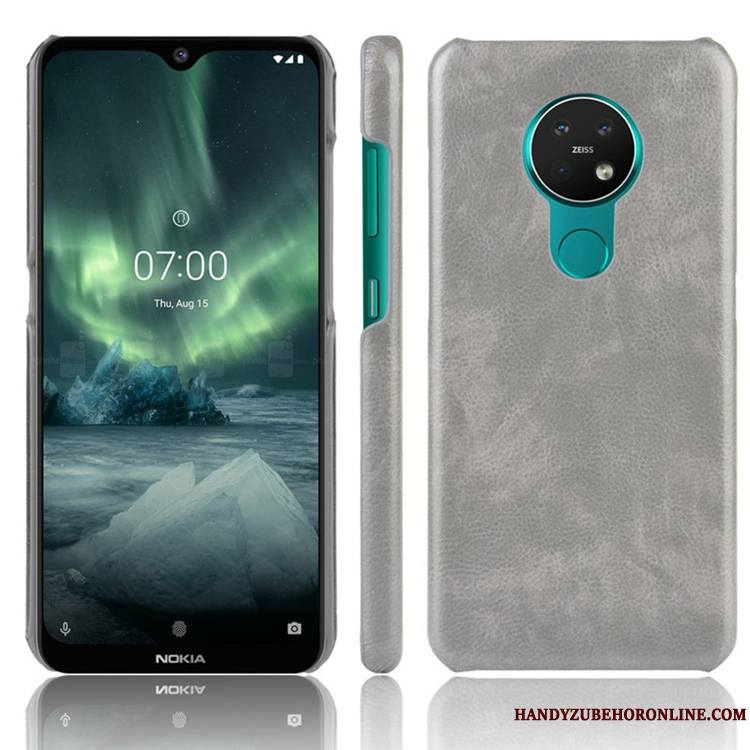 Nokia 6.2 Personnalité Incassable Bleu Sac Cuir Coque De Téléphone Couvercle Arrière