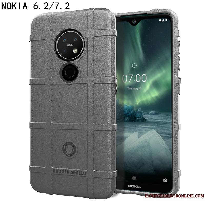 Nokia 6.2 Protection Coque De Téléphone Trois Défenses Étui Tout Compris Magnétisme À Bord