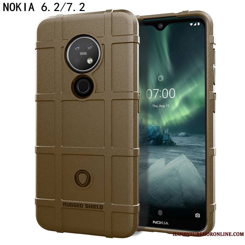 Nokia 6.2 Protection Coque De Téléphone Trois Défenses Étui Tout Compris Magnétisme À Bord