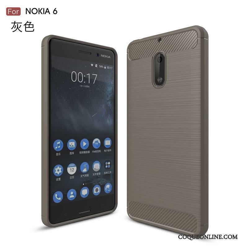 Nokia 6 Bleu Coque De Téléphone Silicone Nouveau Fluide Doux Incassable Étui