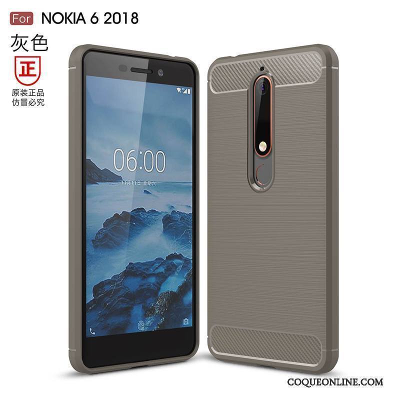 Nokia 6 Bleu Coque De Téléphone Silicone Nouveau Fluide Doux Incassable Étui