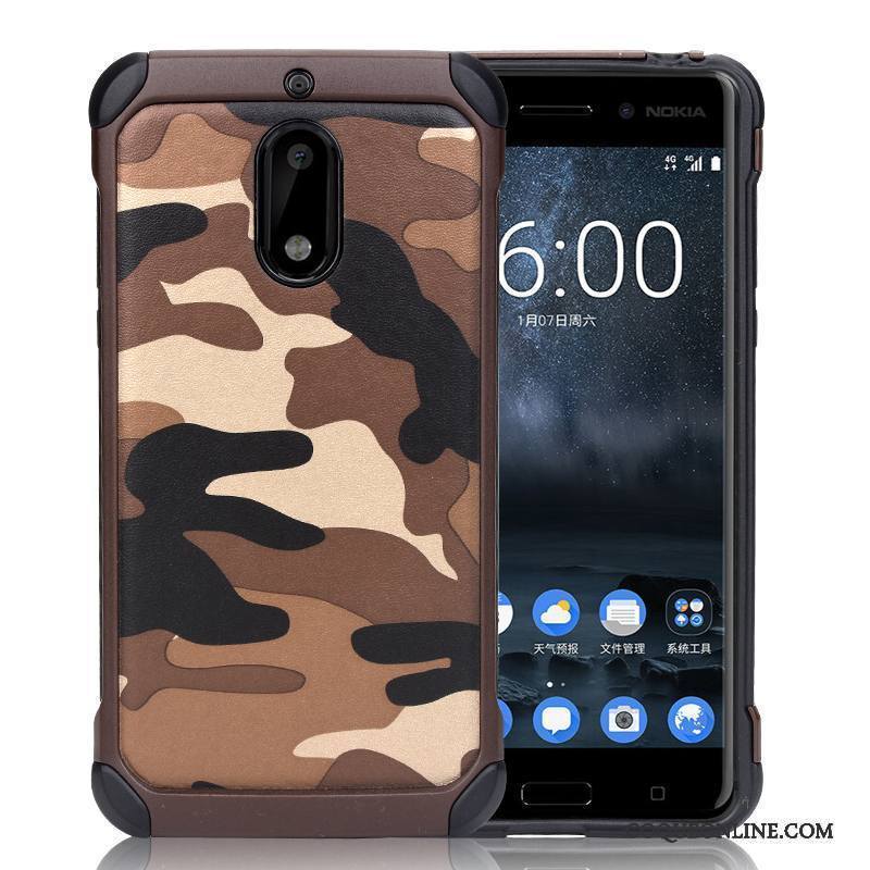 Nokia 6 Camouflage Étui Incassable Tendance Coque Anneau De Téléphone